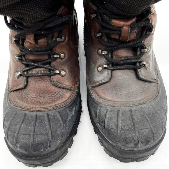 Lacrosse Mens Size-9 Thinsulate Leather Winter Leather Upper Lace-Up Snow Boots - Picture 2 of 9